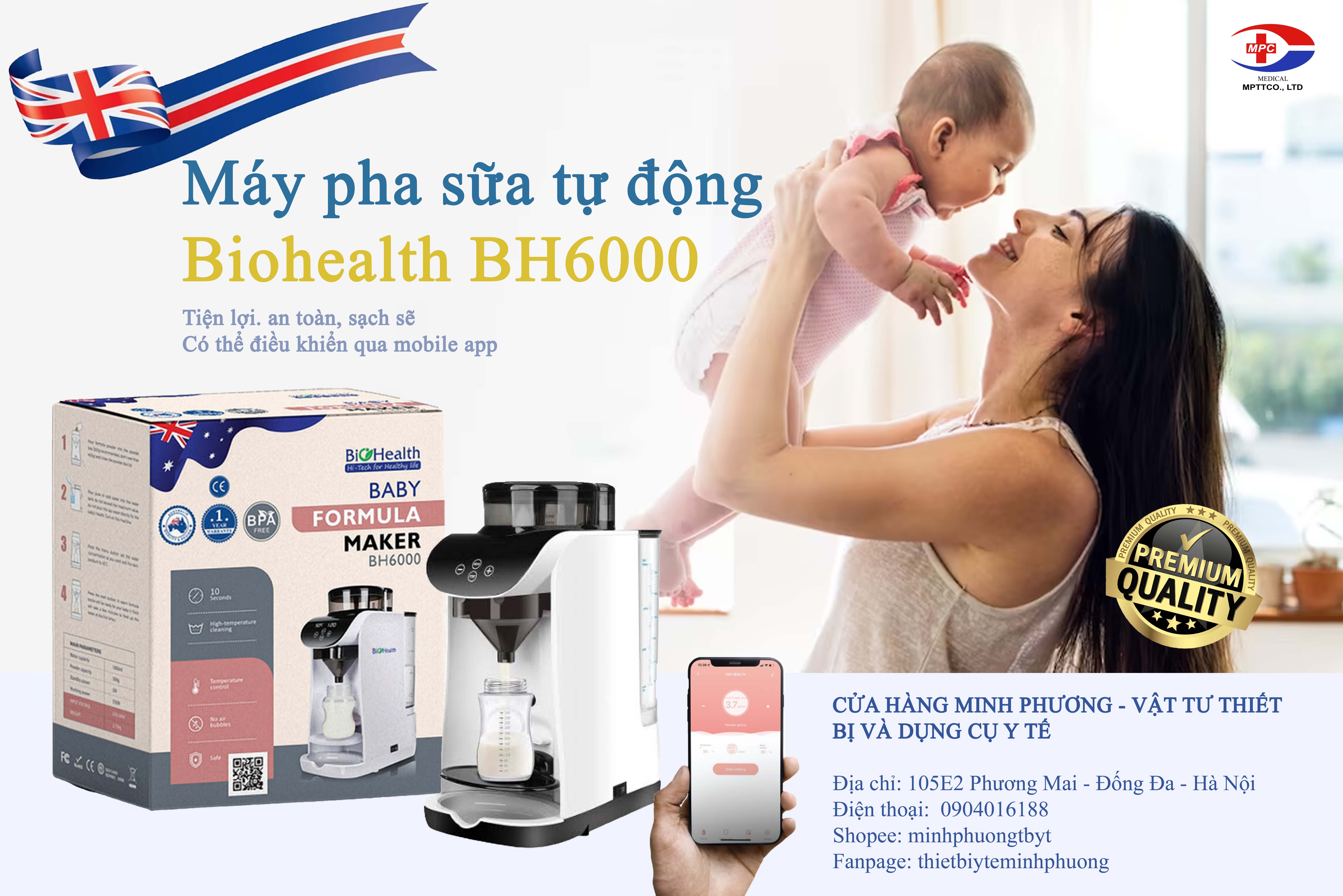 Giới thiệu máy pha sữa tự động Biohealth BH6000