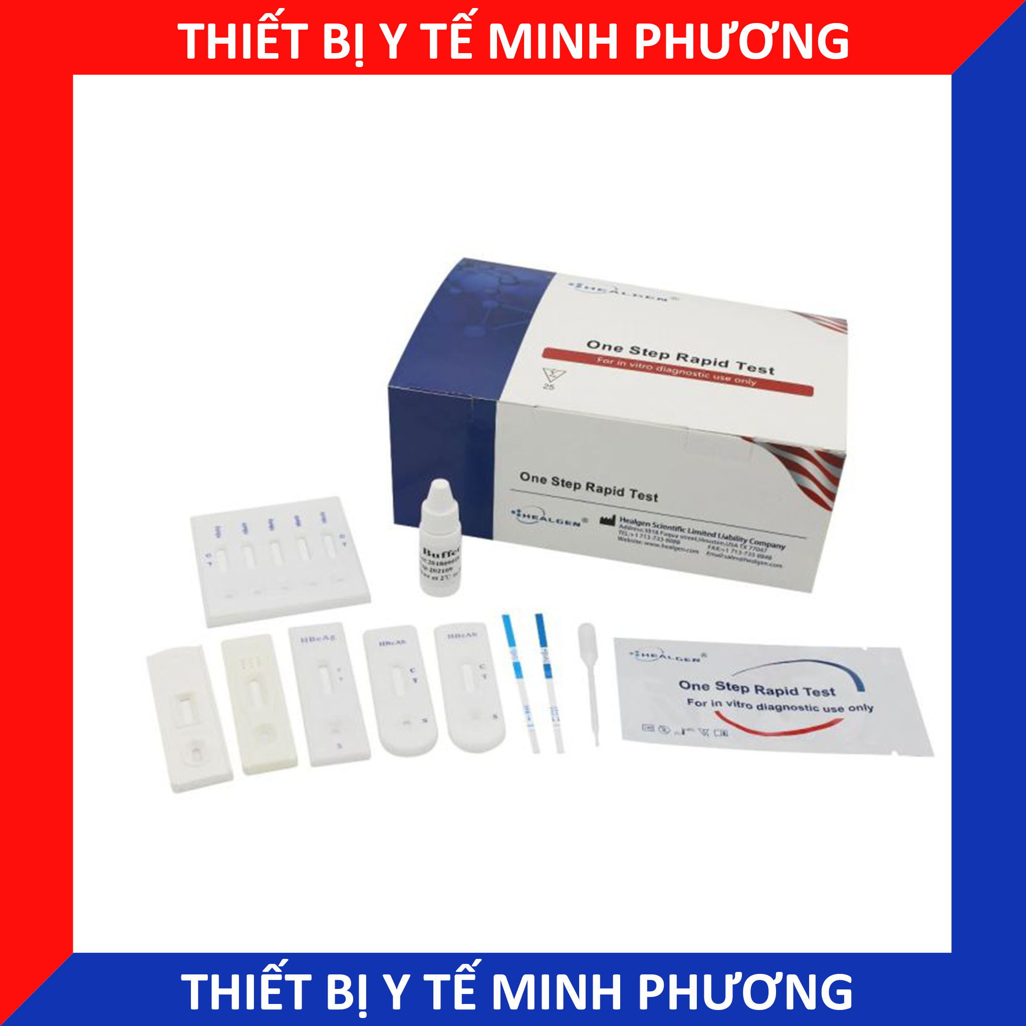 Test nhanh HBeAg (kháng nguyên e của virus viêm gan B) Helgen, Fastep...