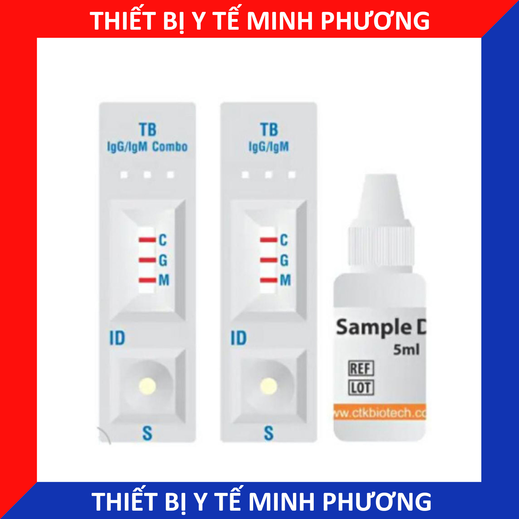 Test nhanh TB (Lao) chẩn đoán nhanh và định tính phát hiện kháng thể TB Fastep, Helgen...