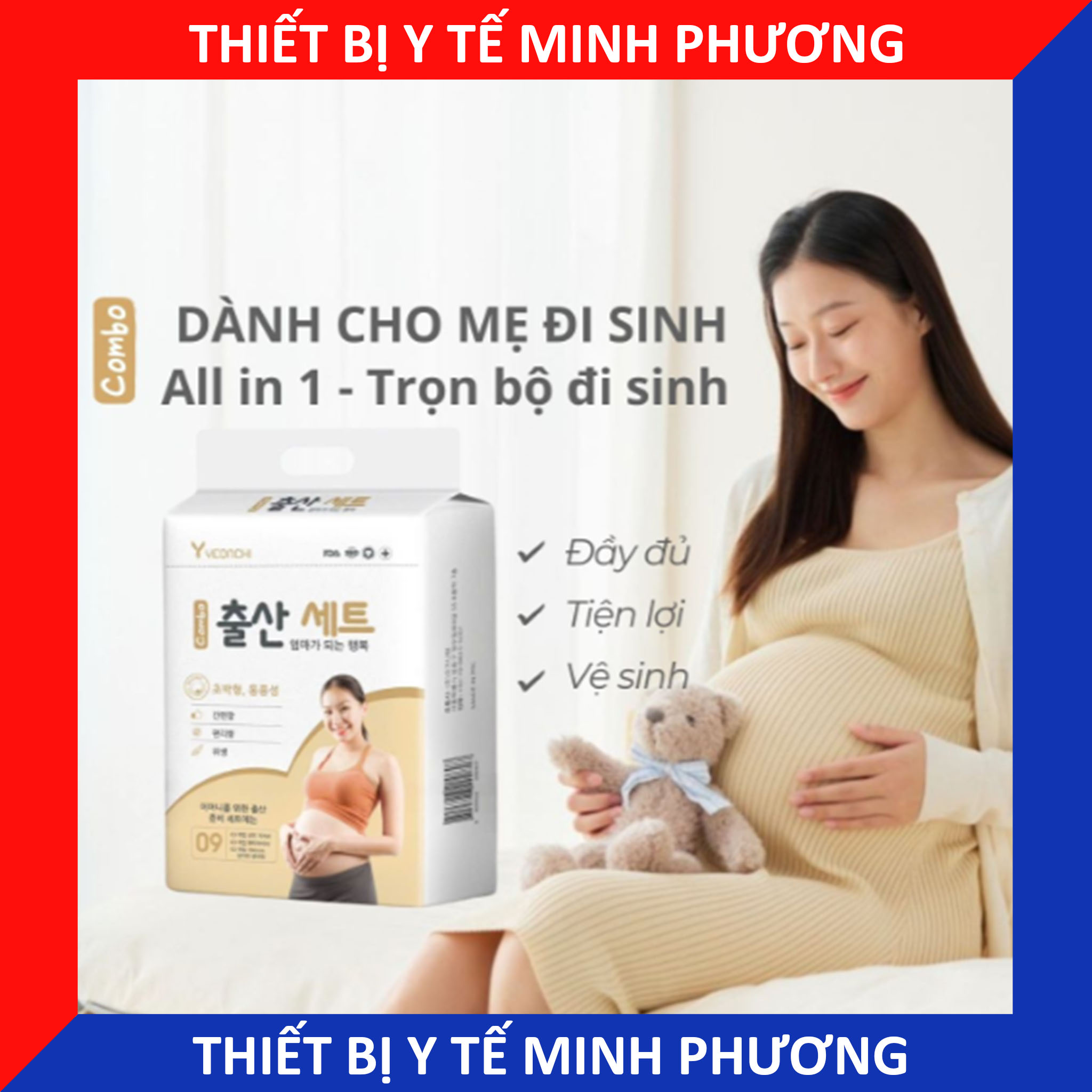 Combo đi sinh đầy đủ, danh sách đồ trọn gói tiết kiệm cho mẹ