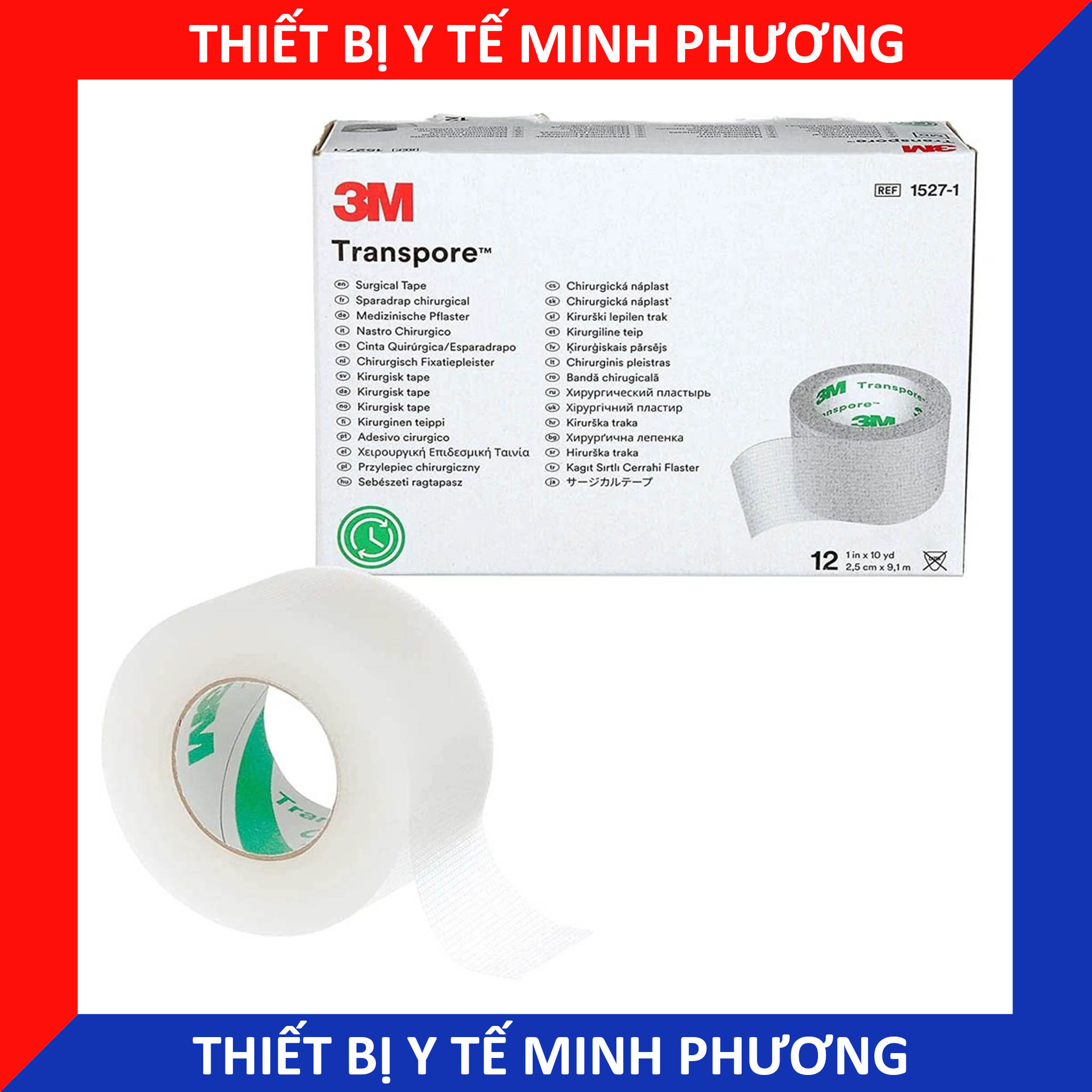Băng keo trong suốt 3M dùng trong y tế mã 1527