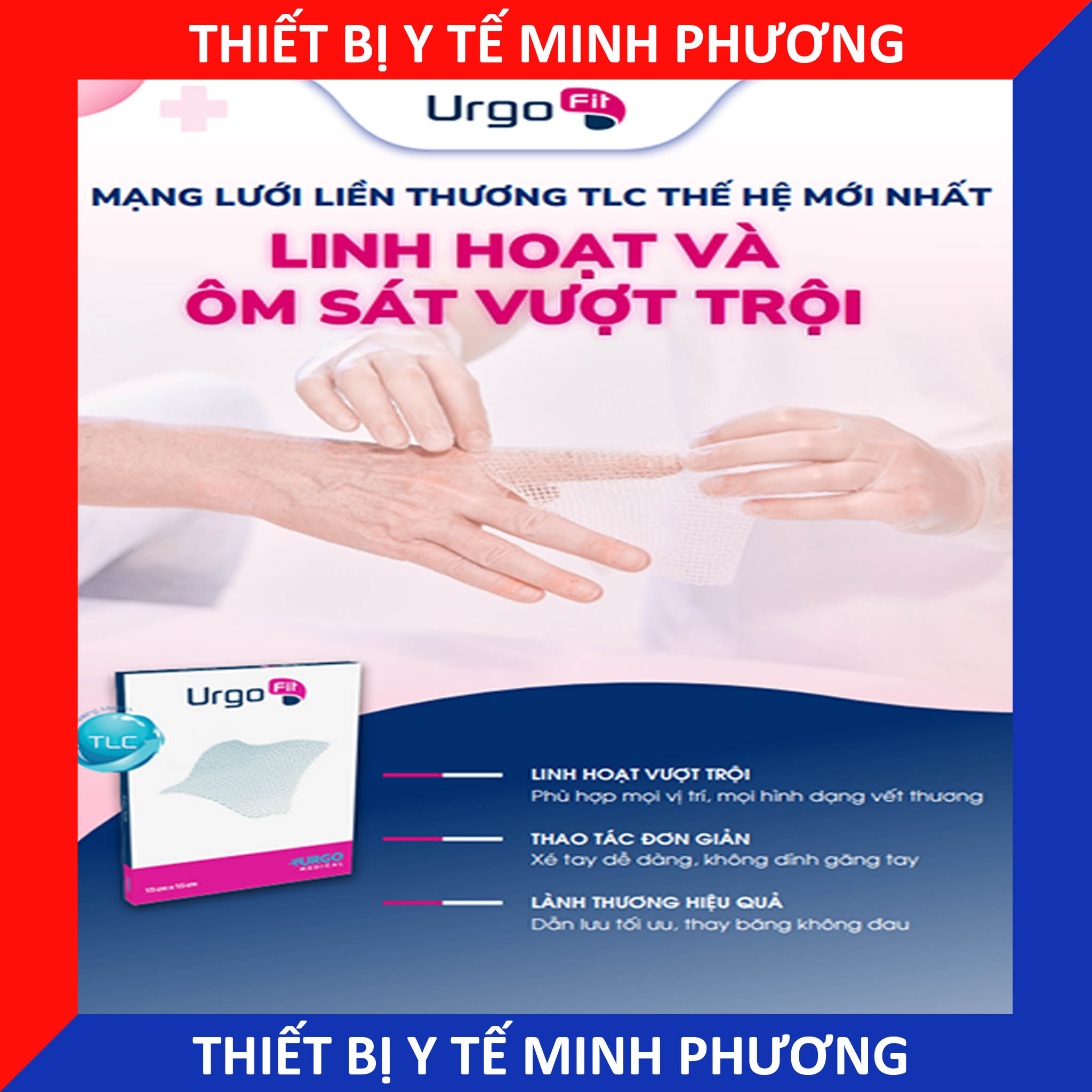 Băng gạc che phủ linh hoạt vết thương ngoài da Urgofit
