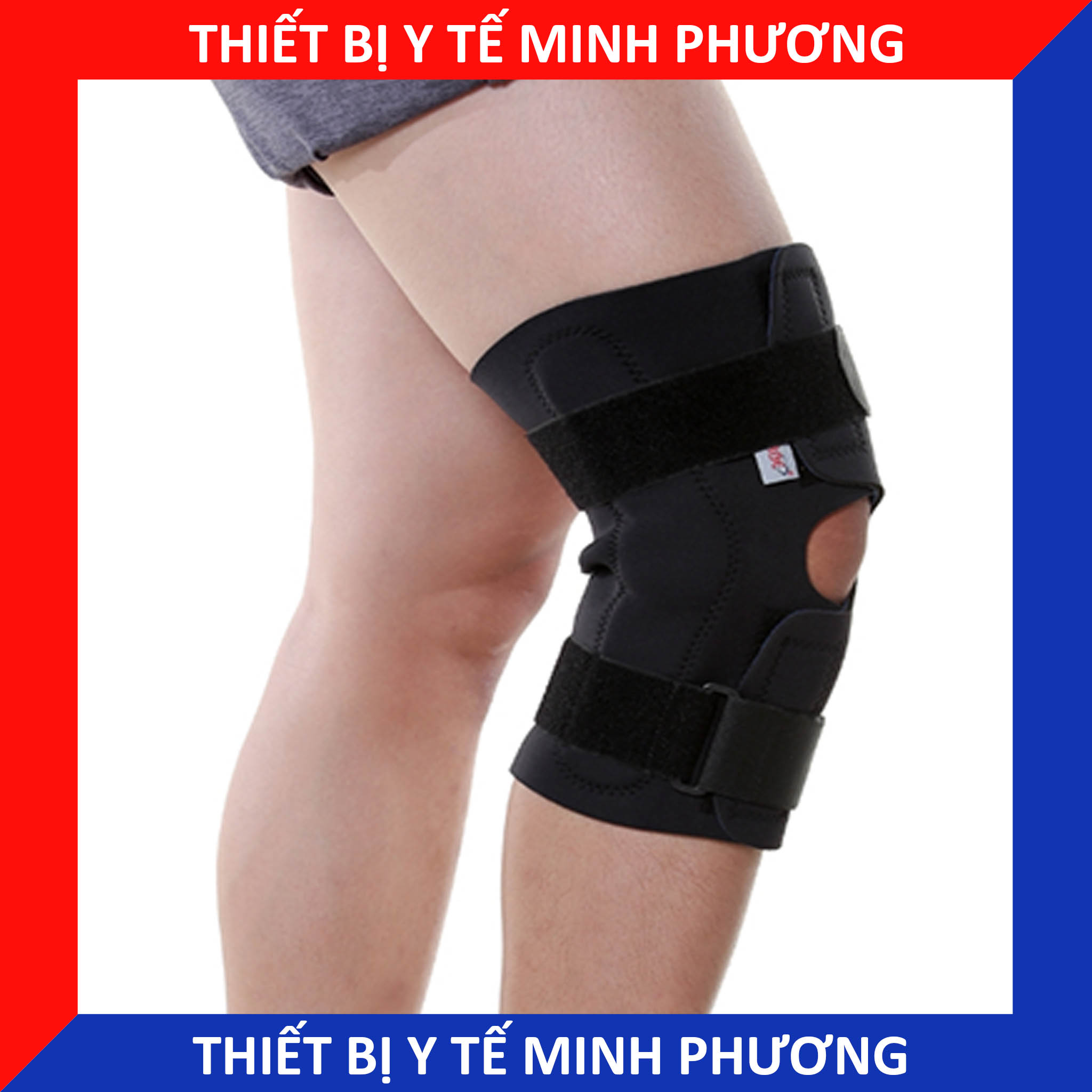 Băng thun gối có nẹp nhôm hỗ trợ Orbe H5 cố định khớp gối